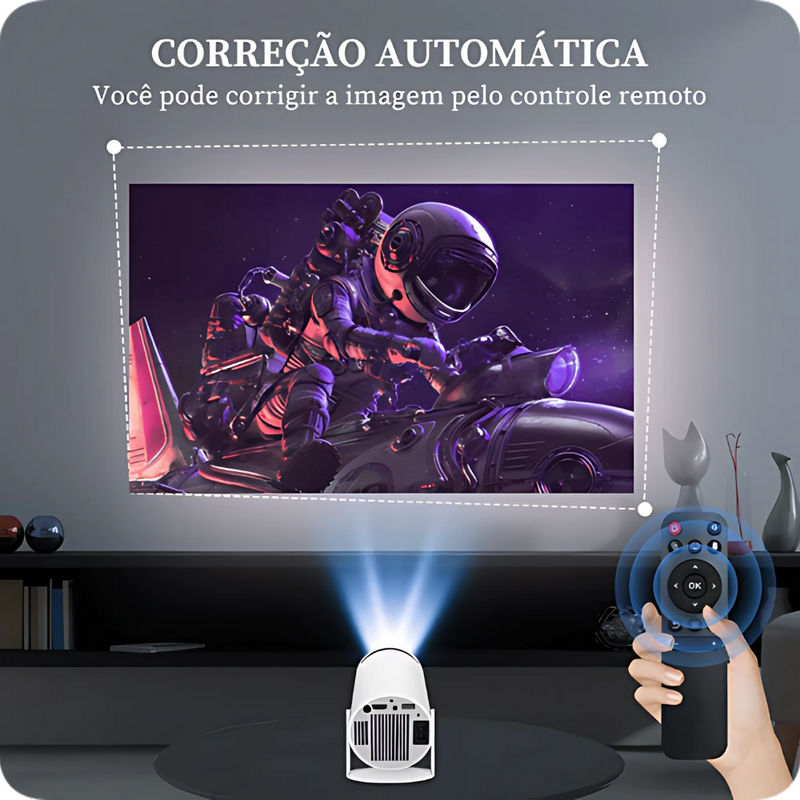 Projetor Smart TV 4K - Cinema Portátil