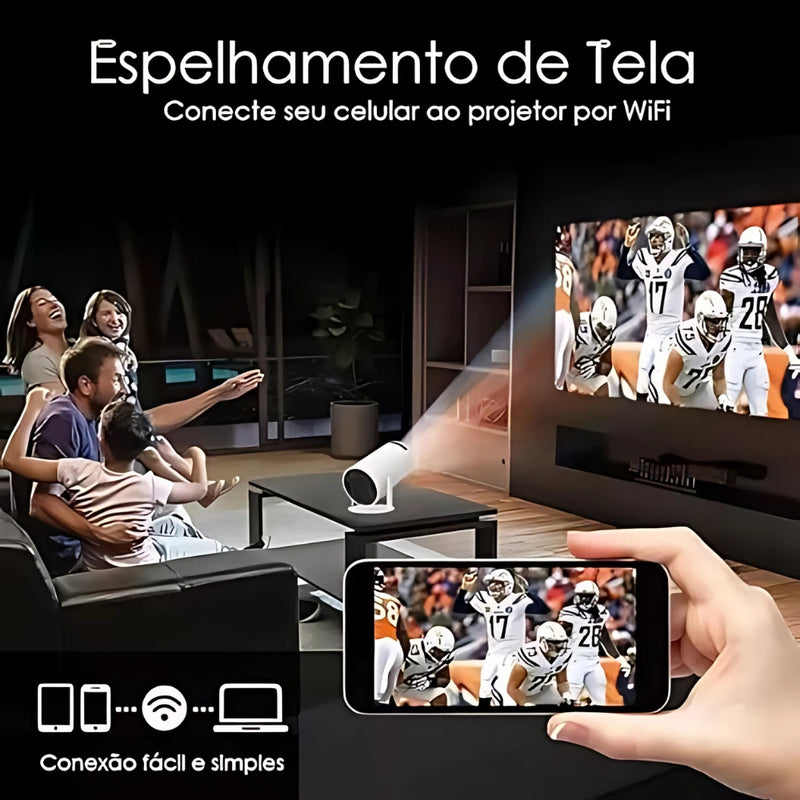Projetor Smart TV 4K - Cinema Portátil