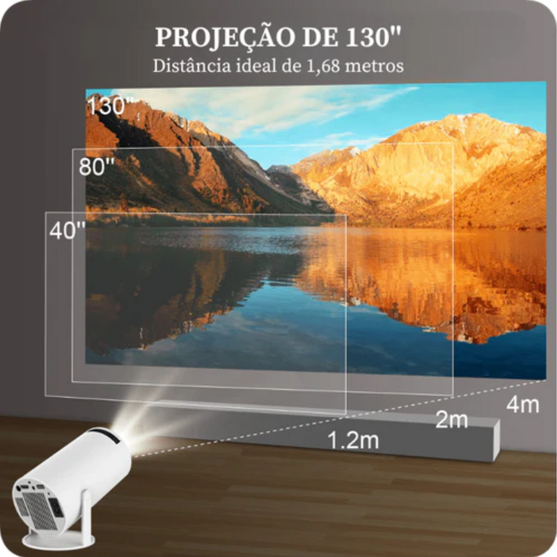 Projetor Smart TV 4K - Cinema Portátil