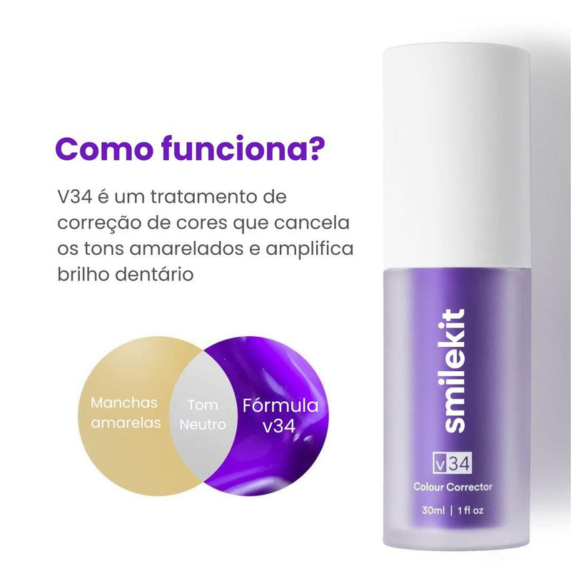 Smilekit - Sérum Clareador Dental Instantâneo V34